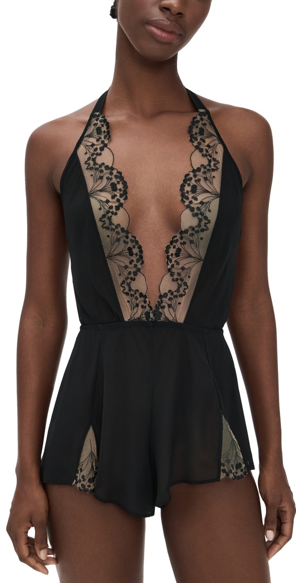 Bluebella Marisa Teddy Bodysuit Black/Sheer