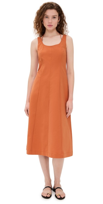 Vince Seamed Tank Dress Dusk Ember