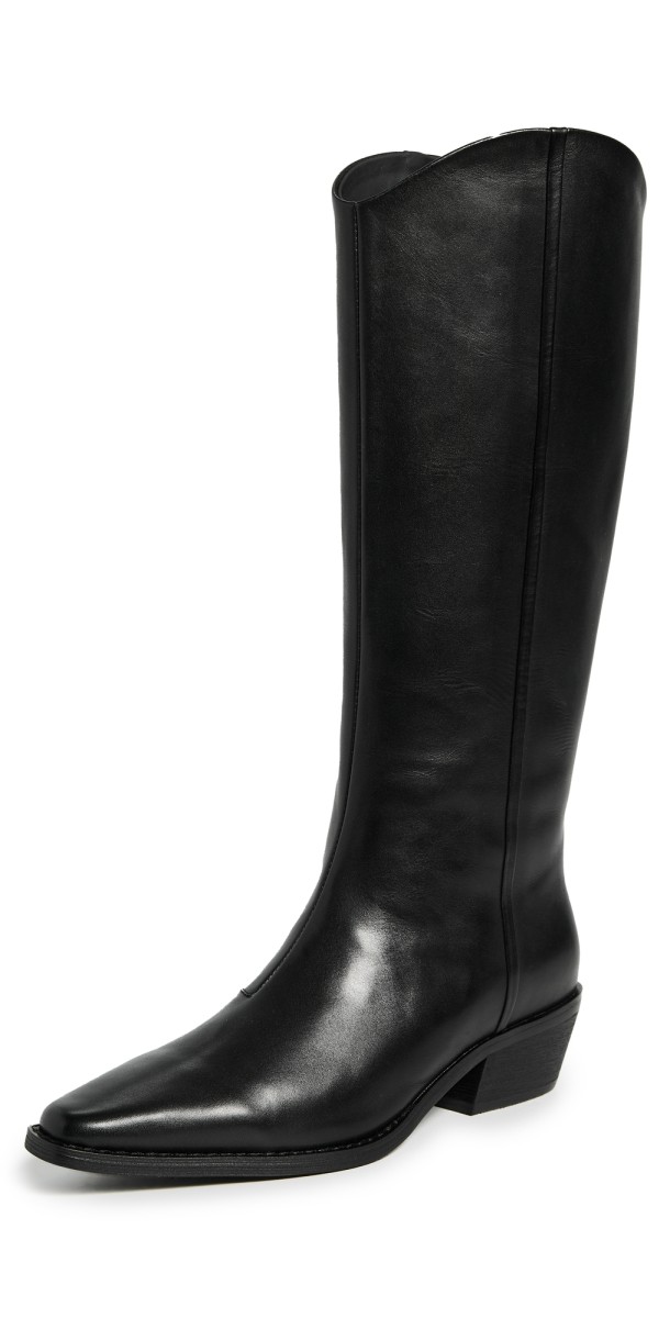 Black Suede Studio Lane Boots Black Leather
