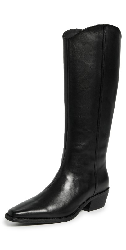 Black Suede Studio Lane Boots Black Leather