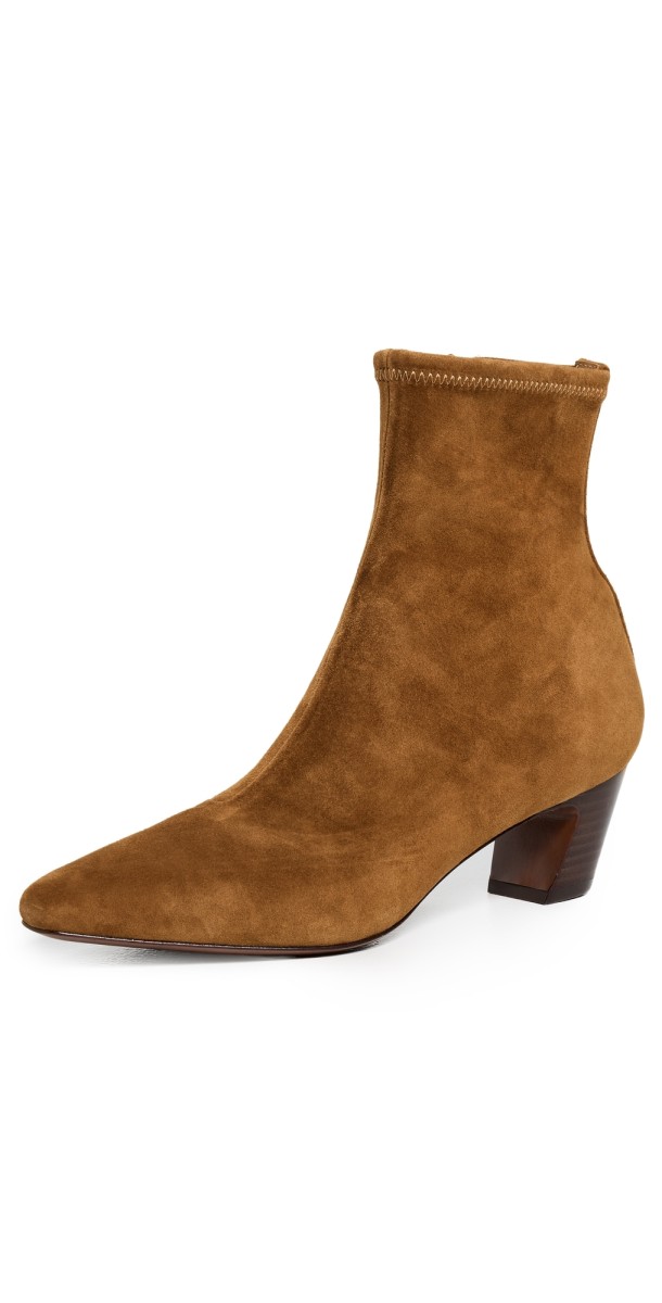Loeffler Randall Doria Kicked Heel Ankle Boots Cacao