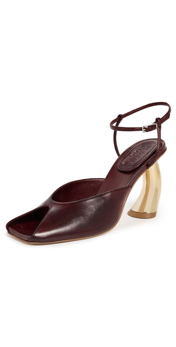 A. W.A. K.E. MODE Giustine Sandals Burgundy