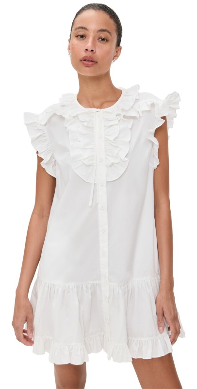 AKNVAS Maya Cotton Dress White