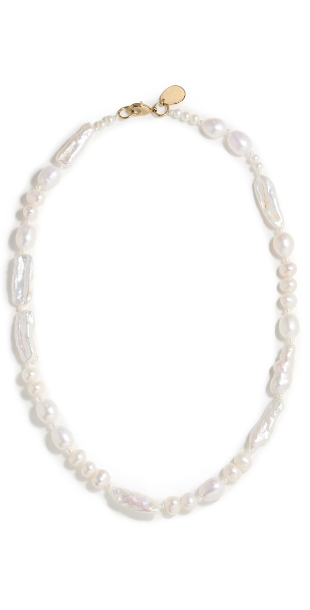 Simone Rocha Baroque Pearl Legato Pattern Necklace Pearl