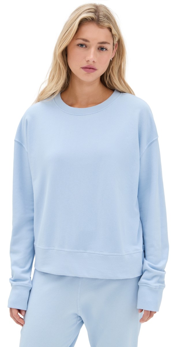 perfectwhitetee Tyler French Terry Pullover Sweatshirt Sky Blue