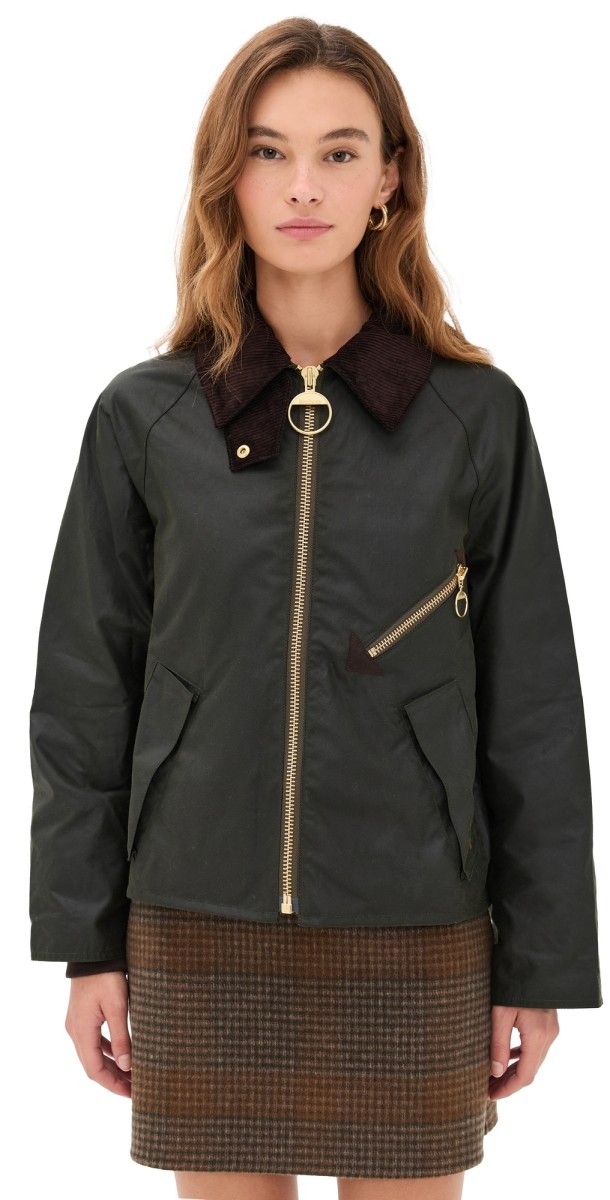Barbour Arlene Wax Jacket Fern/Ancient Tartan
