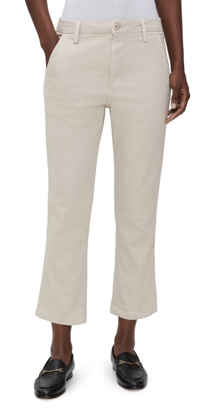 AMO Easy Trouser Relaxed Crop Straight Trousers Pumice