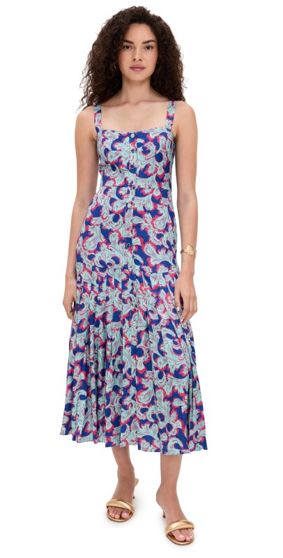 SALONI Karen Dress Traceri Navy
