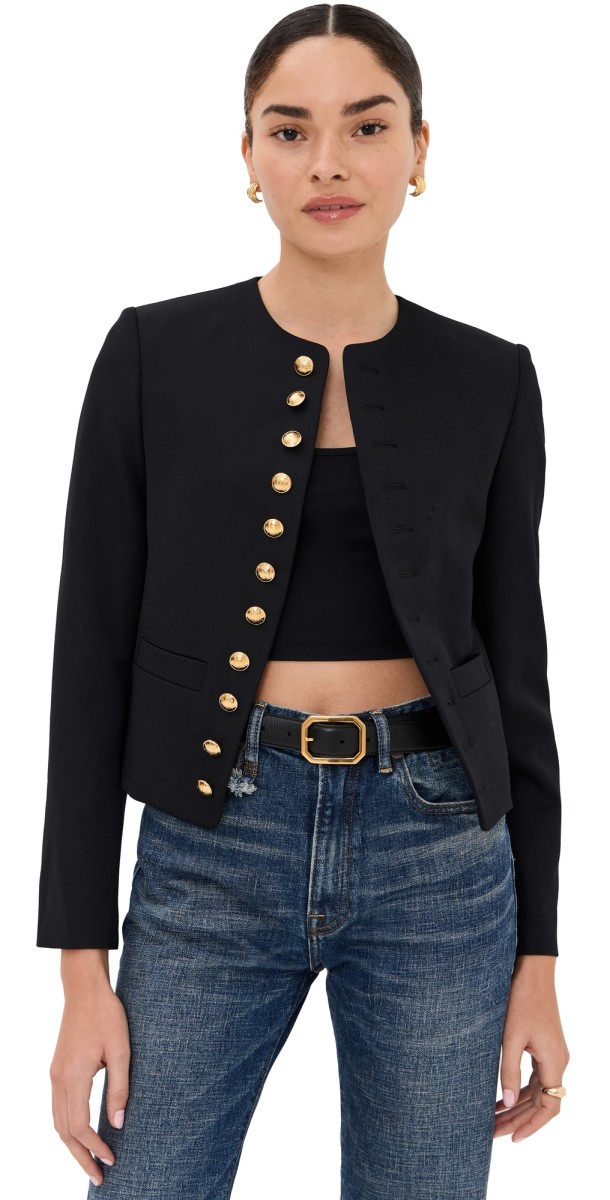 Nili Lotan Patti Short Jacket Black