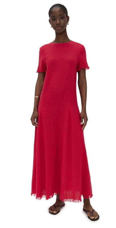 STAUD Le Havre Dress Cherry