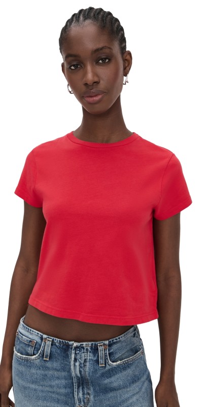 AGOLDE Adine Shrunken Tee Tomato