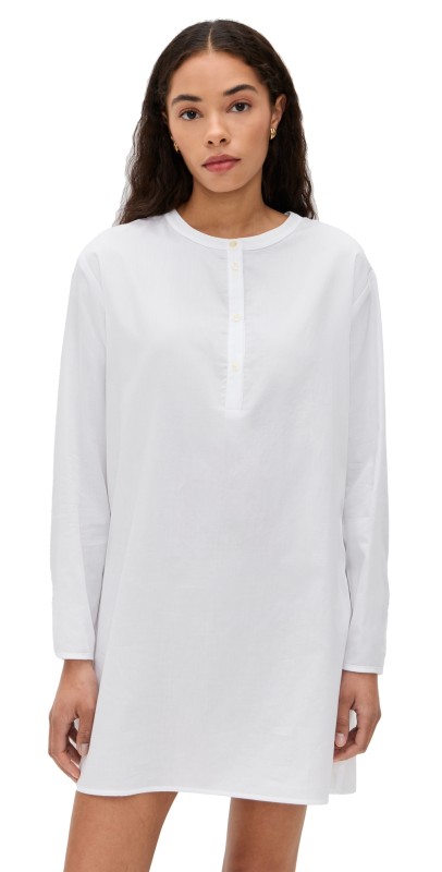 Leset Yoko Long Sleeve Mini Dress White