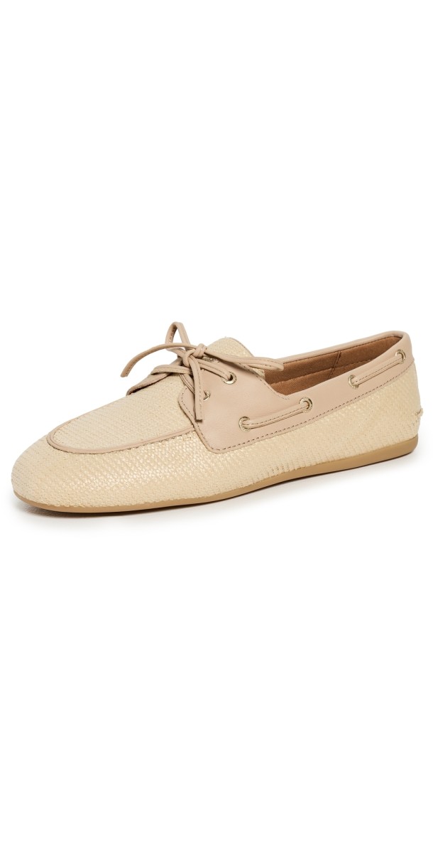 Sperry Raffia Slim Boat Shoes Natural