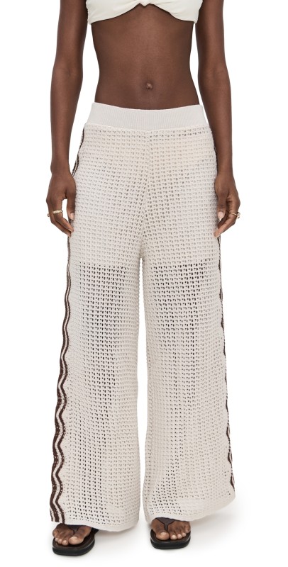 Dress To Orla Knit Pants Beige Grain