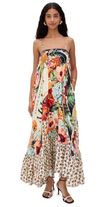 Camilla Silk Maxi Dress Aromatic Amor