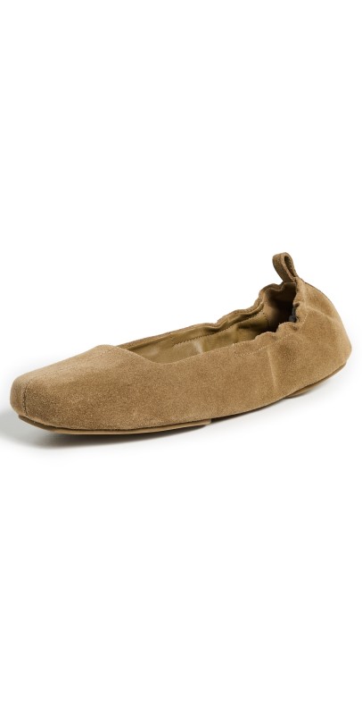 St. Agni Suede Ballet Flats Oak