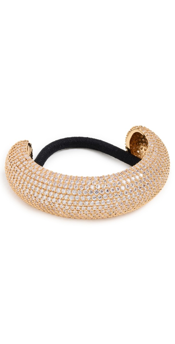 LELET NY Pave Crystal Arch Pony Cuff Gold
