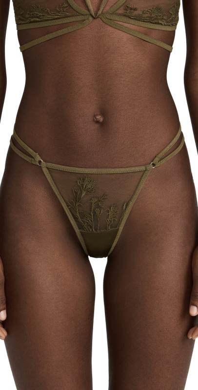 Thistle and Spire Mullberry Thong Olive