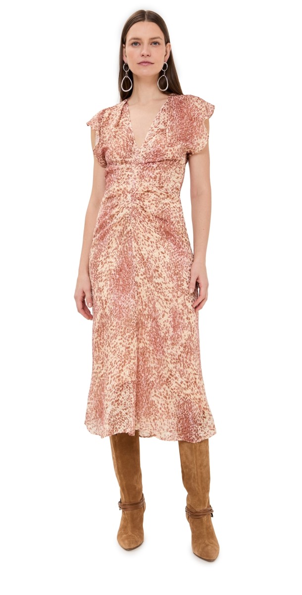 Isabel Marant Lyndsay Dress Light Red/Ecru