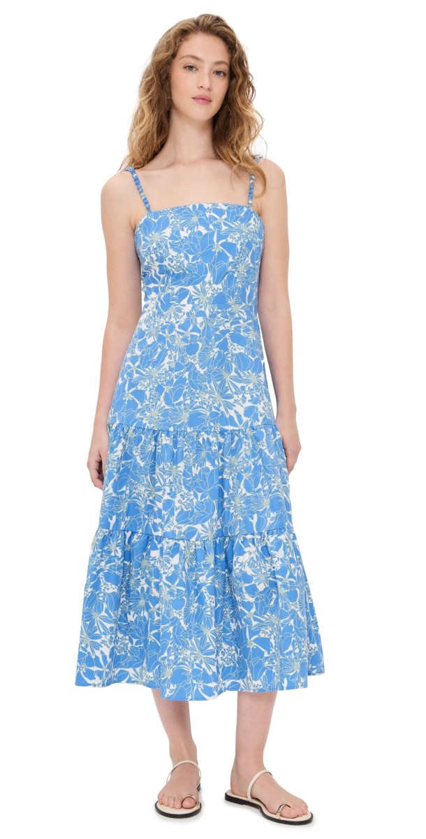 o. p.t Dagney Cotton Dress Lapis Floral