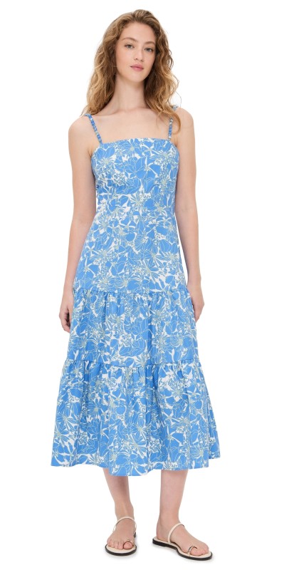 o. p.t Dagney Cotton Dress Lapis Floral
