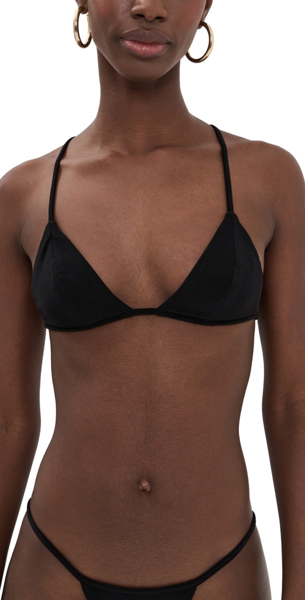Norma Kamali No Tie Bikini Bra Mini Black