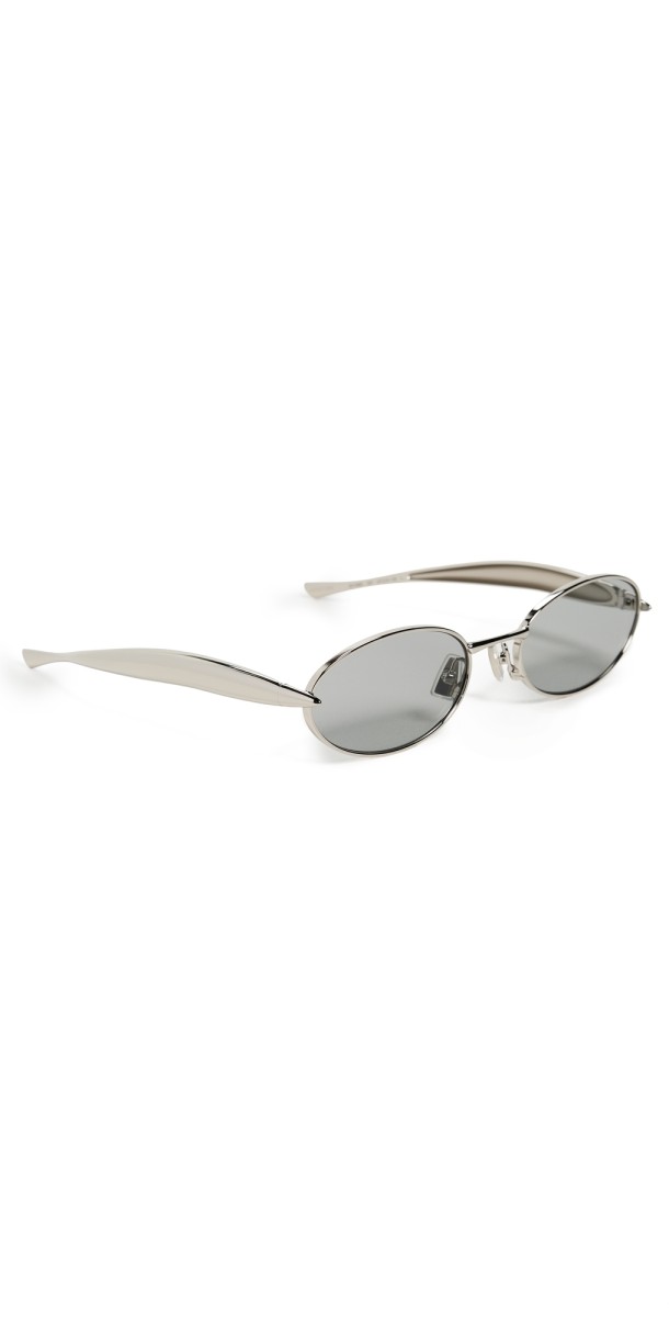 Bottega Veneta BV1386S Sunglasses Silver-Silver-Grey