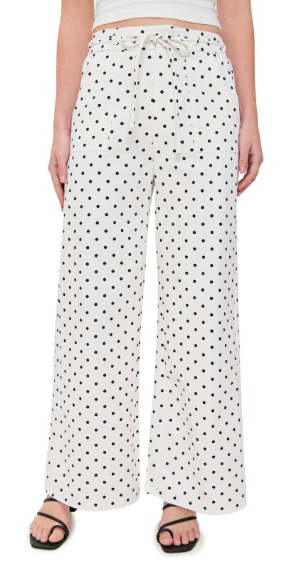 Little Lies Polka Dot Pants White/Black
