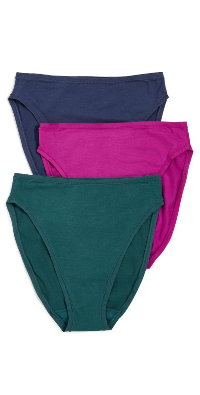 Natori Natori Bliss Bare Cotton High Cut Briefs Elm/Vintage Navy/Sakura