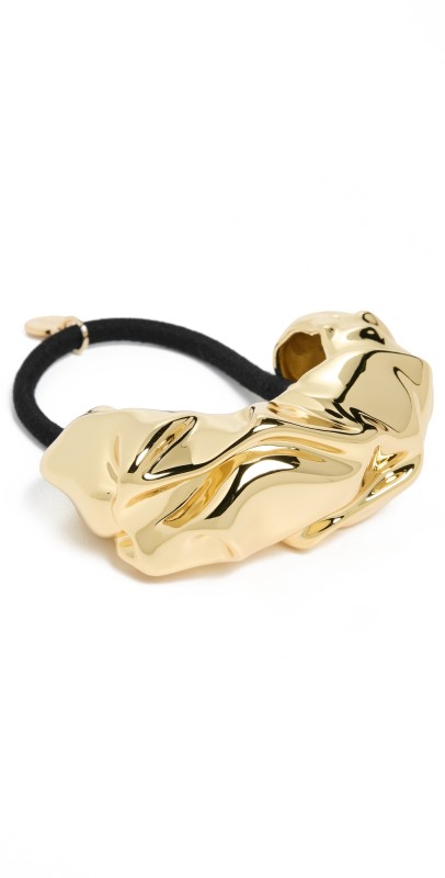 LELET NY Glossy Draped Pony Cuff Gold