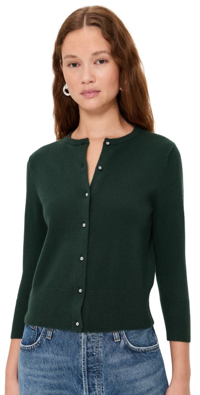 Vince Metal Button Cardigan Siena