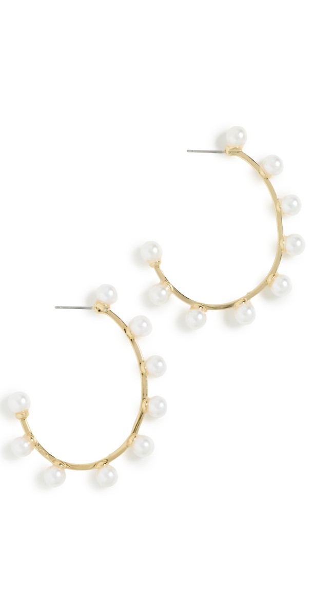 BaubleBar Irie Earrings Pearl/Gold