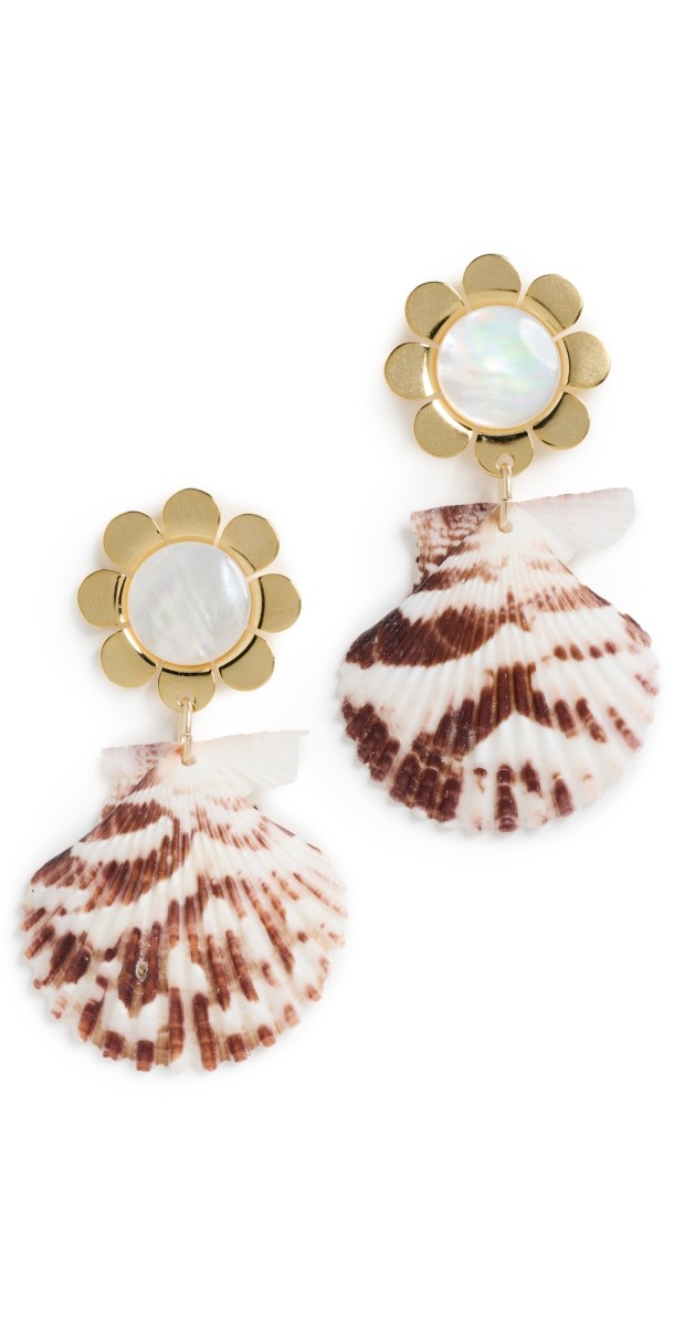 Brinker + Eliza Cora Earrings Neutral Shell/MOP