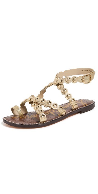 Sam Edelman Gloria Studded Sandals Gold