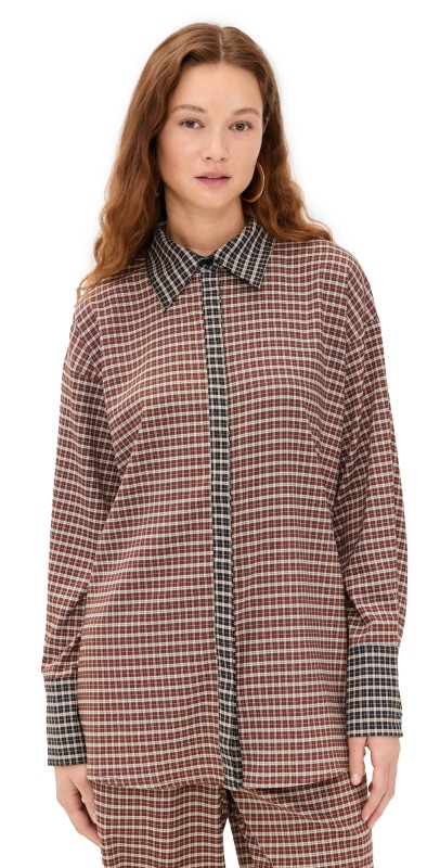 Lioness Boyfriend Shirt Maroon