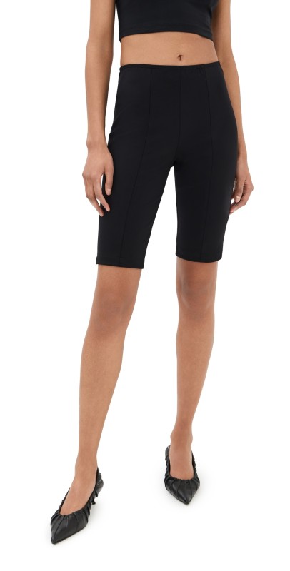 Tibi Compact Ultra Stretch Shorts Black