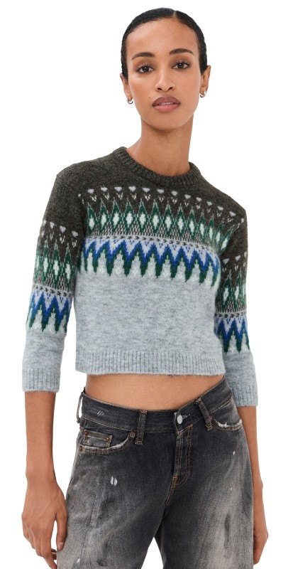 Acne Studios Nordic Shrunken Sweater Multi Grey