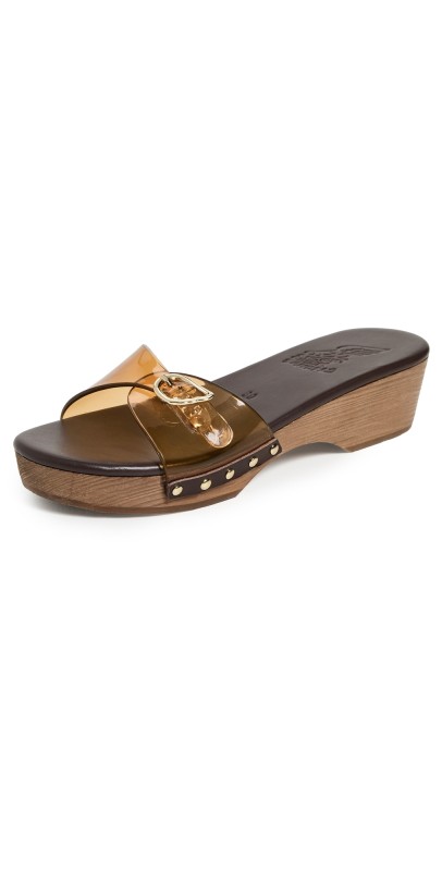 Ancient Greek Sandals Omonia Jelly Clogs Caramel