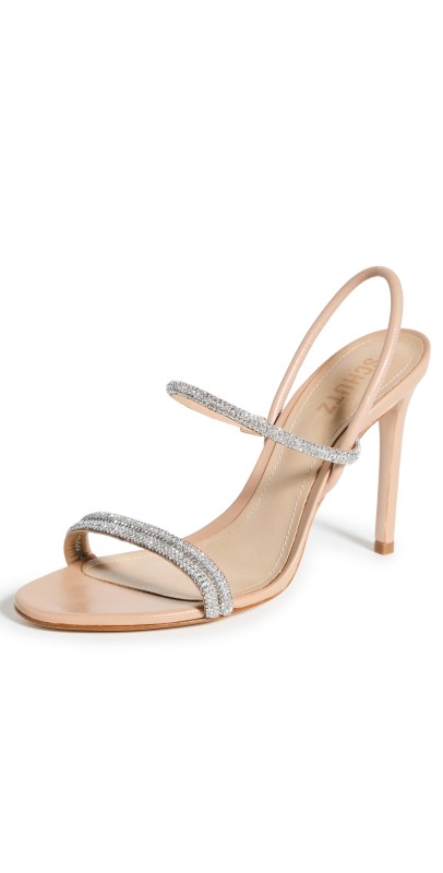 Schutz Whiteley Heels Cristal/True Beige
