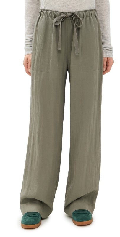 Vince Mid Rise Utility Drawstring Pants Smoky Moss