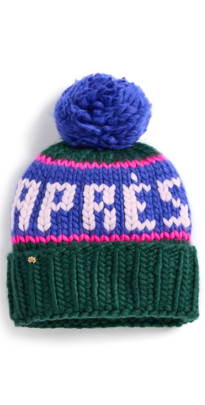 Lele Sadoughi The Apres Beanie Navy Forest Mult