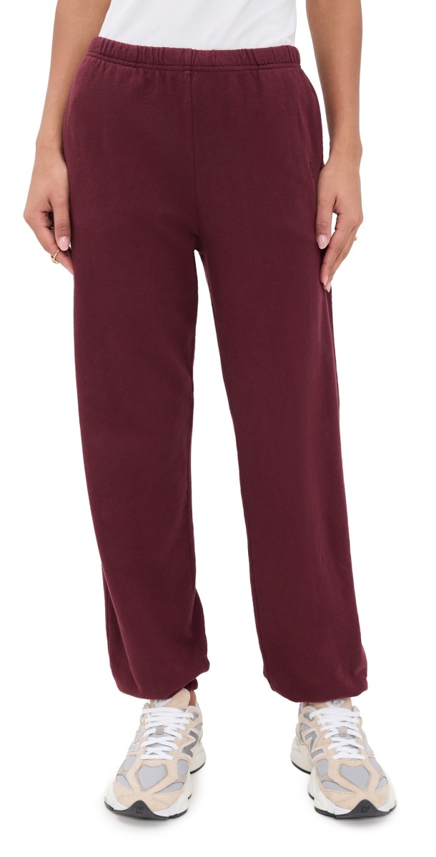 Éterne Boyfriend Pocket Sweatpants Oxblood
