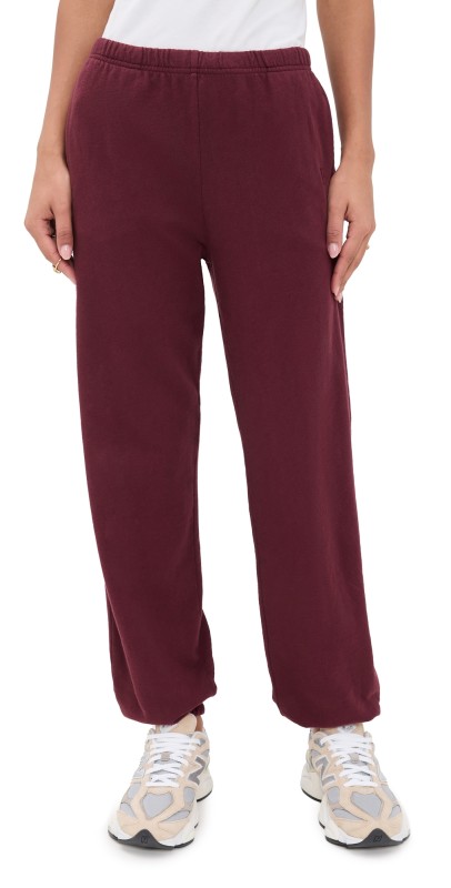 Éterne Boyfriend Pocket Sweatpants Oxblood