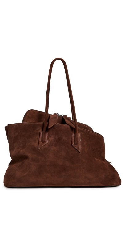 The Attico La Passeggiata Medium Top Handle Bag Light Chocolat