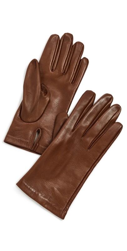 Carolina Amato Vent Palm Shorty Gloves Beige