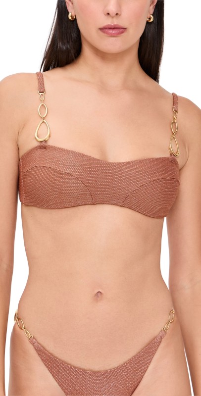 PQ Swim Sasha Bralette Top Mocha
