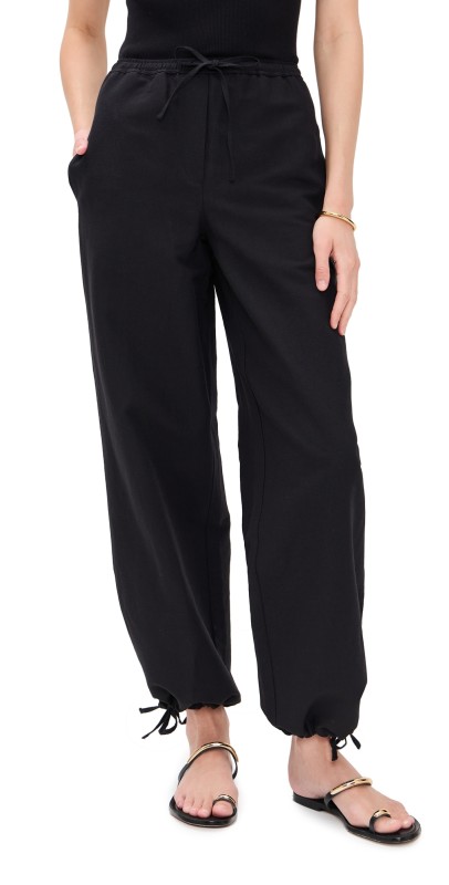 ALIGNE Darla Linen Trousers Black