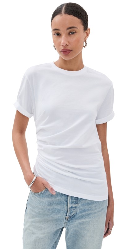 Victoria Beckham Gathered Detail T-Shirt White