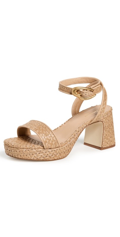 Larroudé Dolly Verona Low Sandals Natural