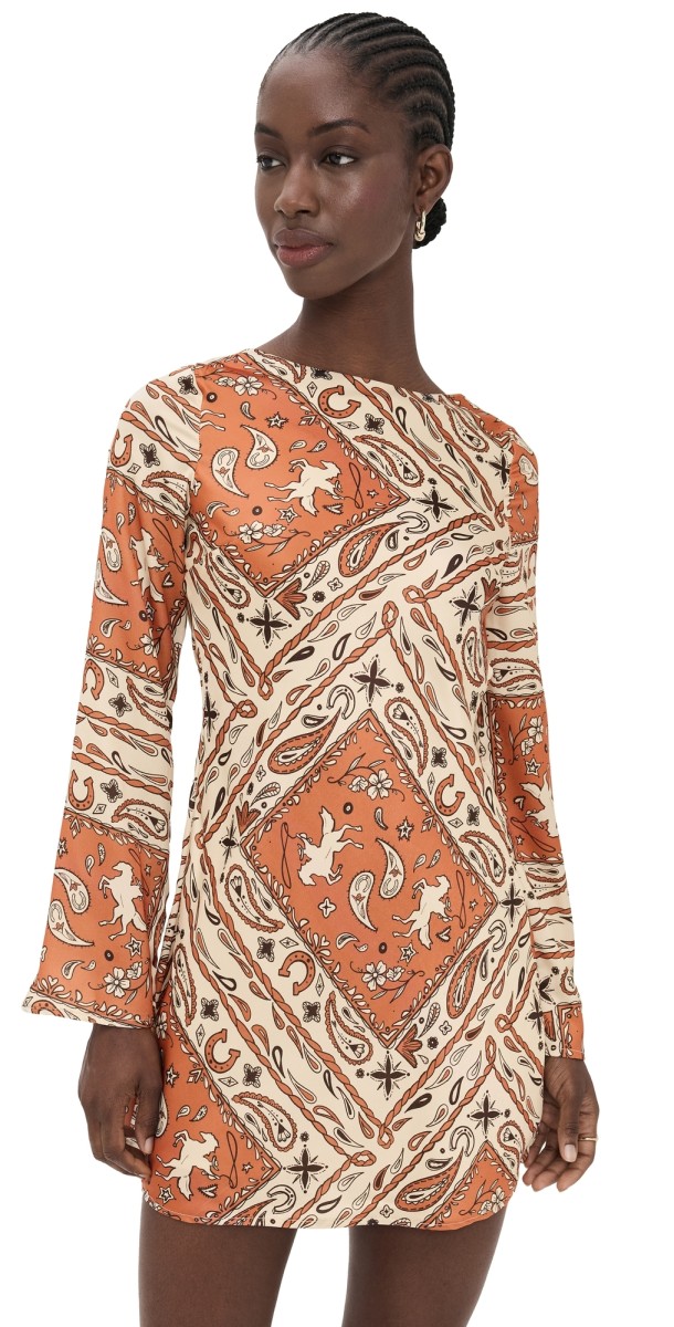 Bailey Rose Mini Dress Burnt Orange